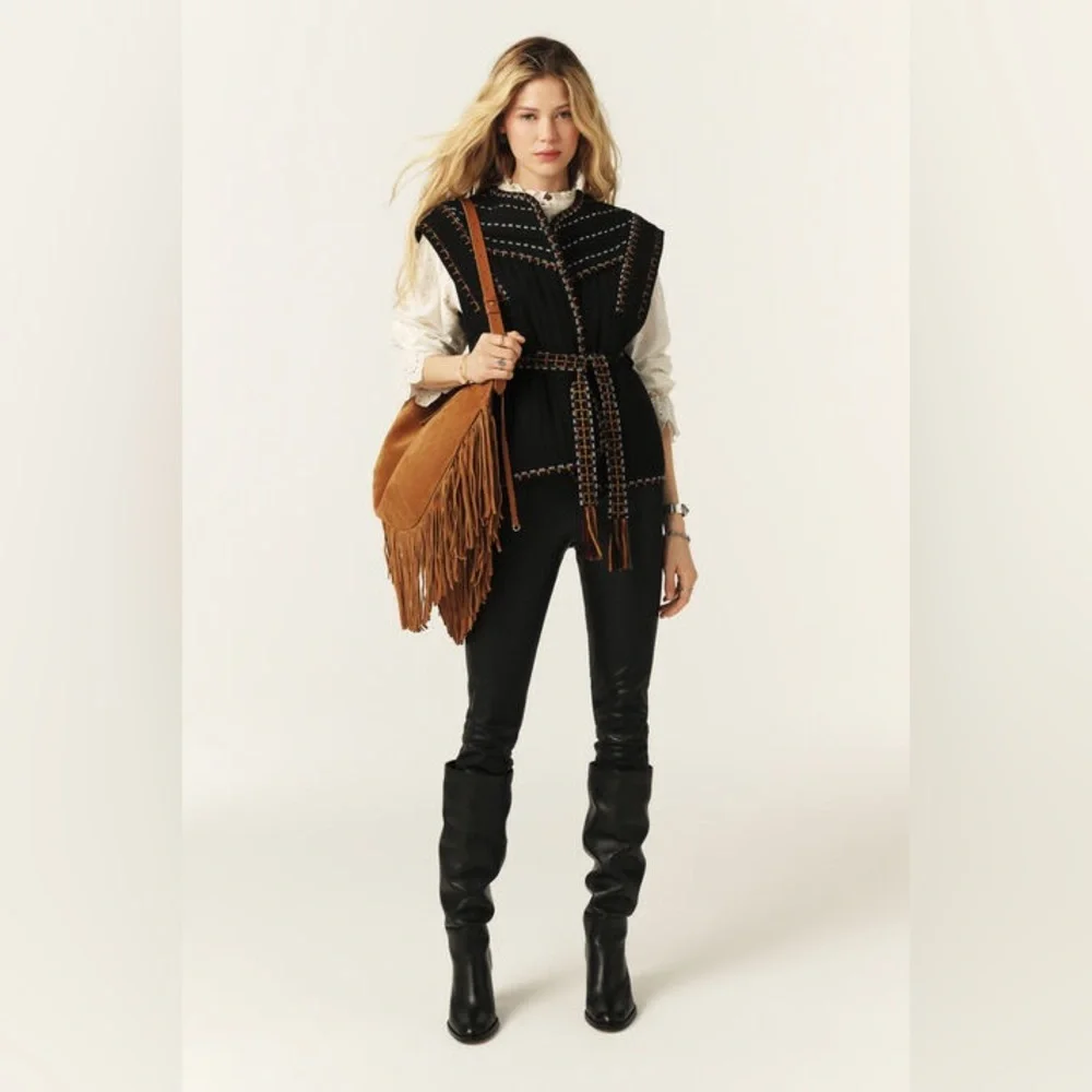 Ba&sh Clevie Sleeveless Jacket Women’s Size 2 - Picture 16 of 16